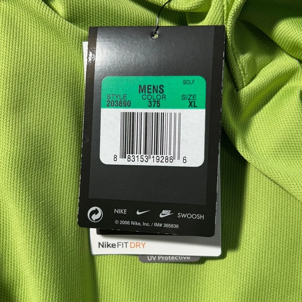 Nike Polo Shirt Miller‎ Chill Mens XL Lime Green Golf Sportswear Athletic